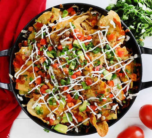 nachos grande con pollo 